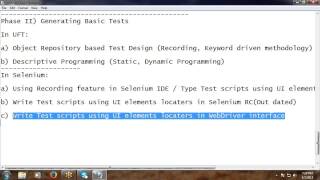 Selenium Test Process