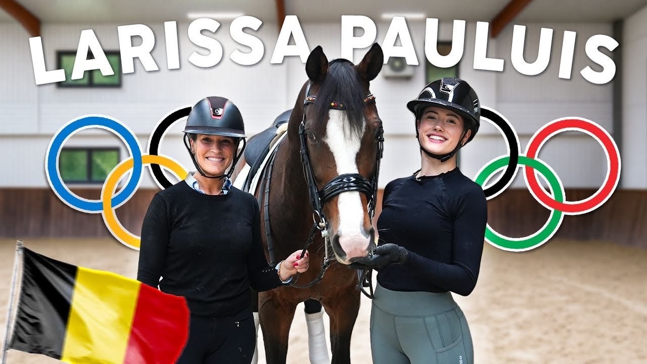 COURS AVEC UN CHEVAL OLYMPIQUE ! 🤩 chez la cavalière de dressage Larissa Pauluis en Belgique 🇧🇪🐴 