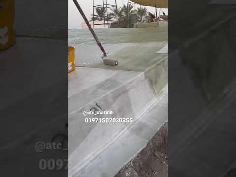 عمل سطاح للقارب فايبر جلاس