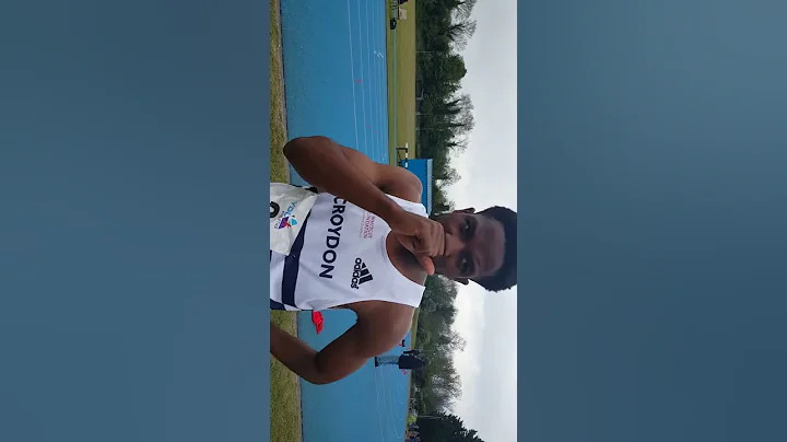 Croydon harriers Samir Williams after winning 200m...