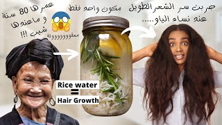 سر تطويل الشعر بسرعة | تحدي ٣٠ يوم من استخدام ماء الرز  | Rice water challenge
