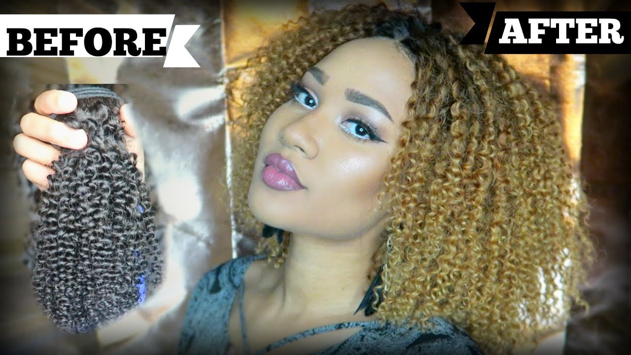 From Brown to Blonde! How to Bleach/Color Kinky Curly Hair Step by Step [Part 1] YouTube