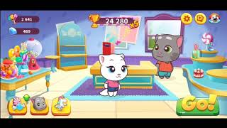 ГОВОРЯЩИЙ ТОМ БЕГ ЗА КОНФЕТАМИ   Анджела Том за сладостями! Игровой мультик Tom Candy Run screenshot 1