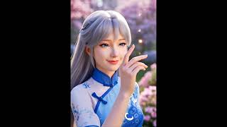 Soft Anime Vibes 🌸 3D Girl Animation Anime Queen with Blue Eyes 👑✨Dream Girl 3D Animation 💫