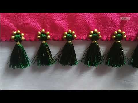 Aruna Saree Kuchu designs - Green & pink kuchu design | Facebook-sgquangbinhtourist.com.vn