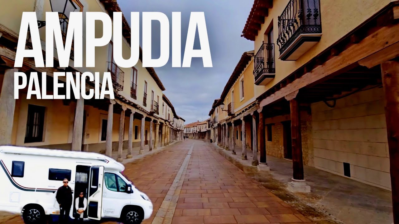 🛑 GUÍA DE VIAJE por AMPUDIA  ‼️PUEBLOS BONITOS‼️ Qué ver y Hacer 👉 Área nueva de AUTOCARAVANAS  💃🕺