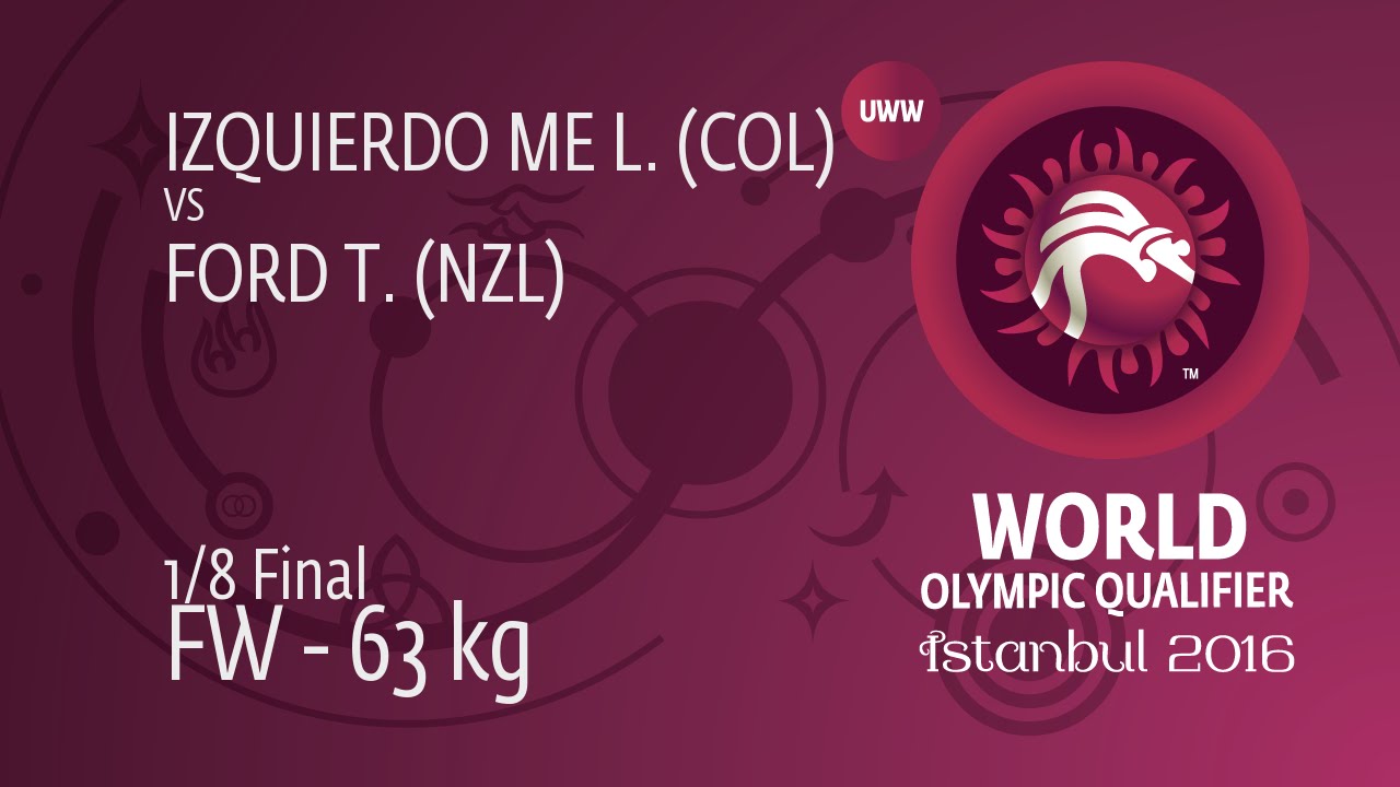 1/8 FW - 63 kg: L. IZQUIERDO ME (COL) df. T. FORD (NZL), 3-2