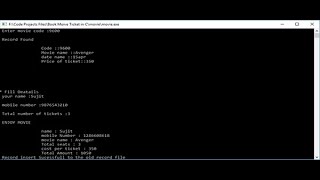 MOVIE TICKET BOOKING SYSTEM IN C PROGRAMMING WITH SOURCE CODE