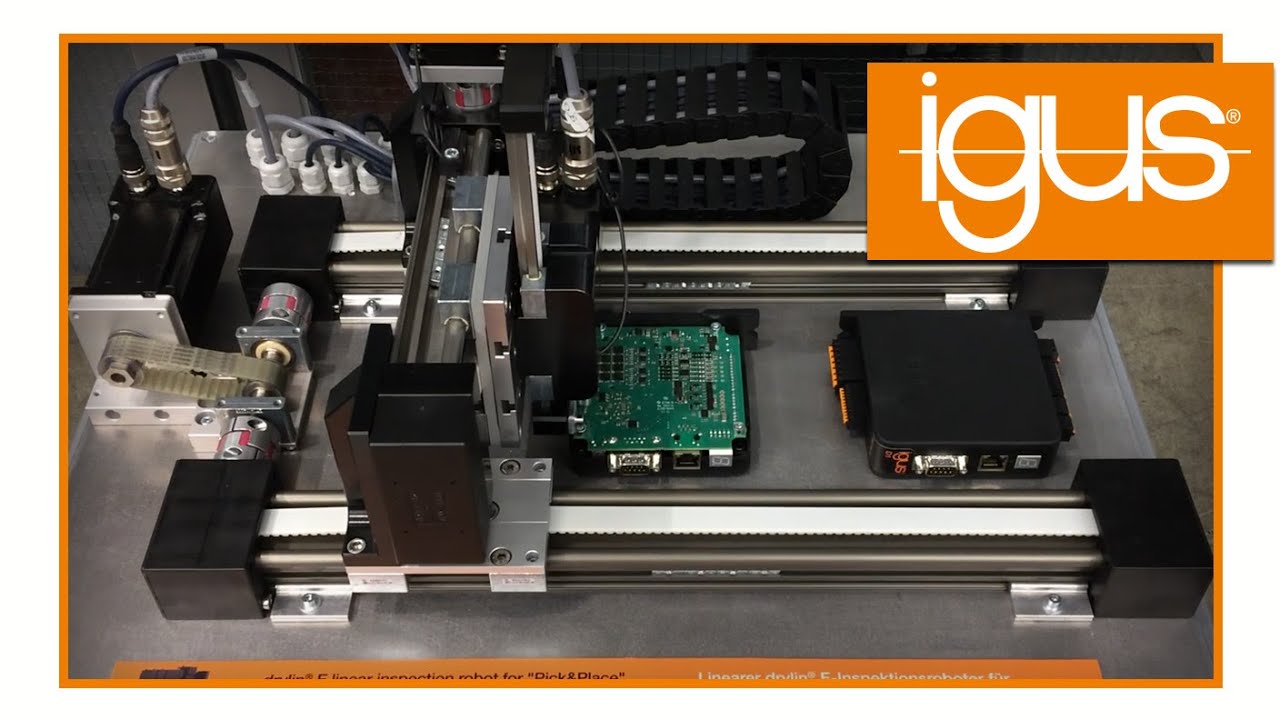 drylin® Raumportalroboter als Inspektionsroboter für Pick & Place- Aufgaben