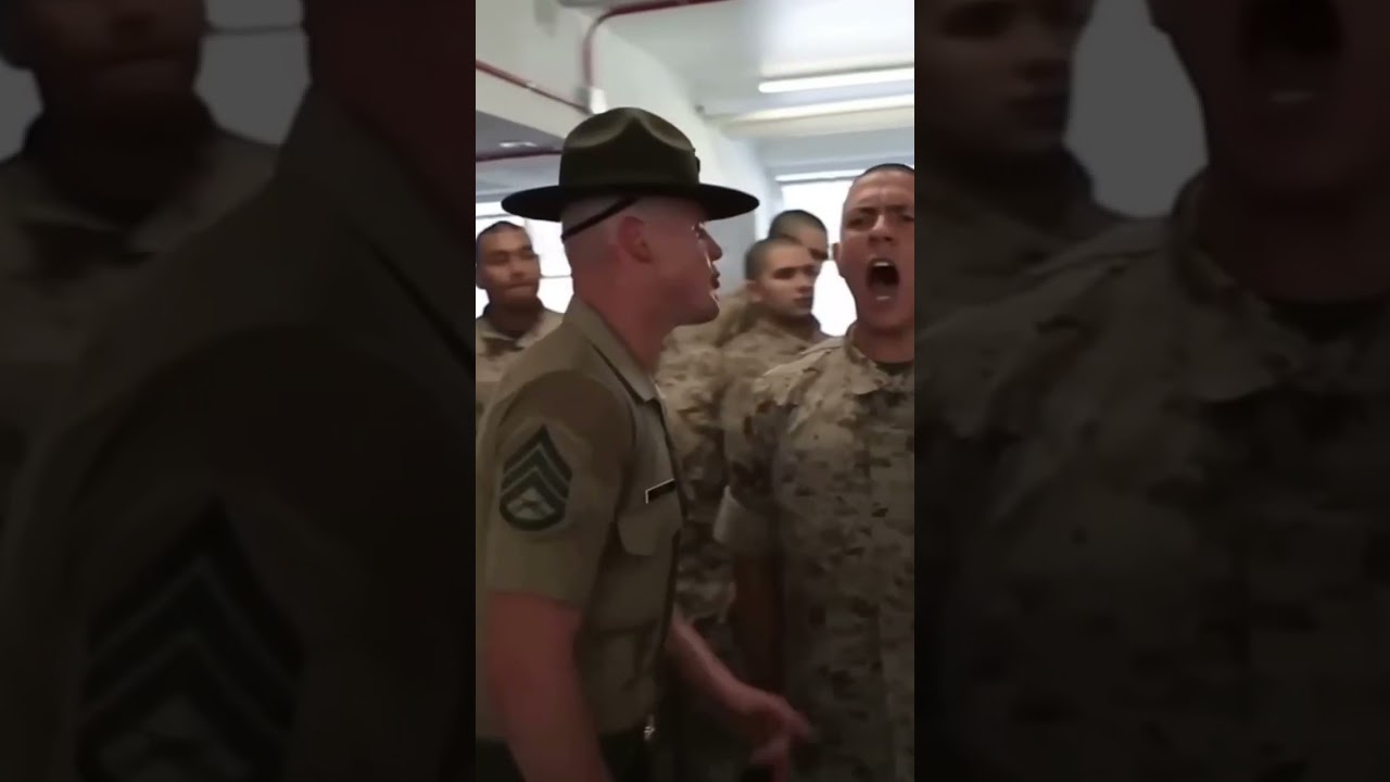 Marine Corps Drill Instructor Loses it with Recruit 