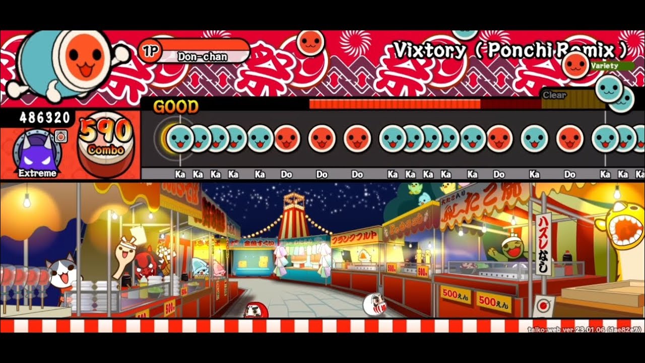 [太鼓の達人 創作譜面] Vixtory (Ponchi♪ Remix) (裏譜面) / Ponchi♪