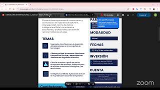 (Dia2) II SEMINARIO INTERNACIONAL - ING. SOFT. - CIBERSEGURIDAD - IA - CIENCIA DE DATOS screenshot 2