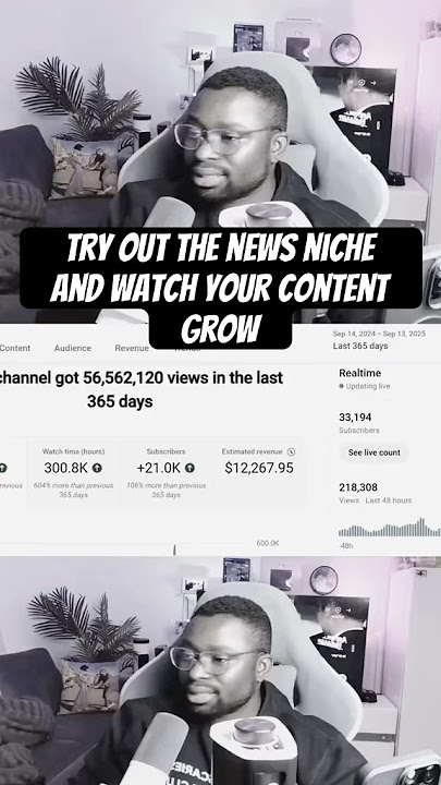 Try out the news niche and watch your content grow  #youtubegrowth #oluwatobielijah #makemoneyonline