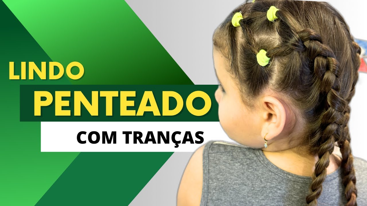 COMO FAZER UM PENTEADO LINDO COM TRANÇAS | HOW TO MAKE A BEAUTIFUL HAIRSTYLE WITH BRAIDS