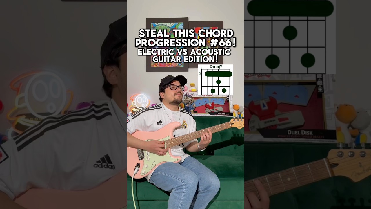 Steal this chord progression 66! Electric vs acoustic guitar edition!