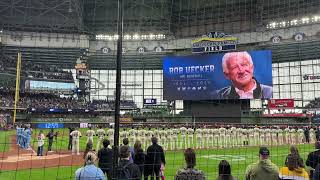 Bob Uecker Tribute Video, Moment of Silence and National Anthem | Brewers Home Opener March 31, 2025