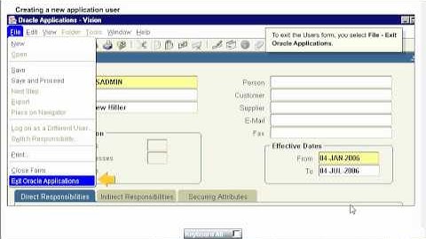 Oracle 11i EBS - System Administration 2 - User Creation