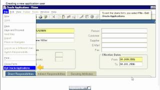 Oracle 11i EBS - System Administration 2 - User Creation