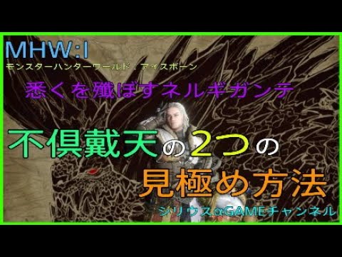 Mhwi 悉くを殲ぼすネルギガンテ 不倶戴天の2つの見極め方法 モンスターハンターワールド アイスボーン Youtube