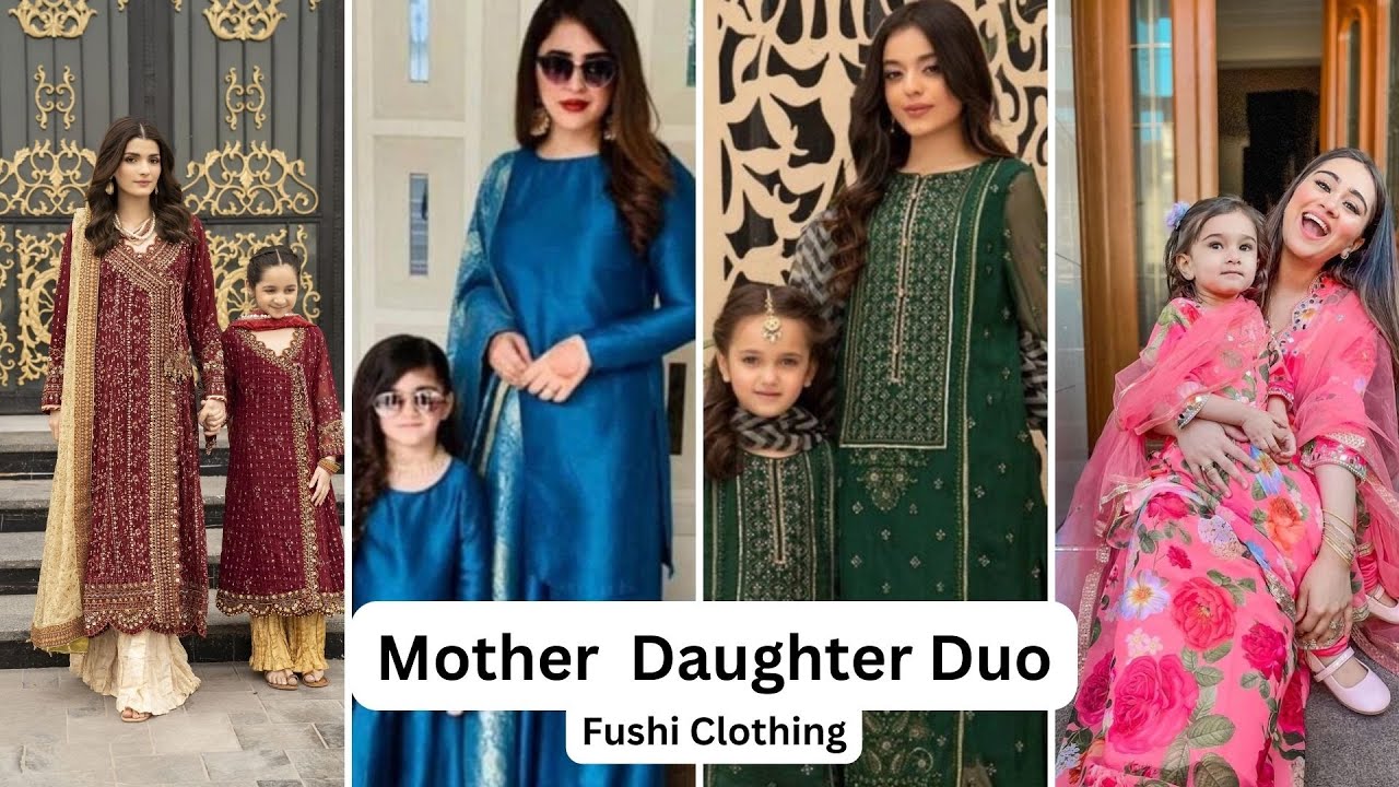 MARIA.B - Our very own mother daughter duo, Sundas of @getsassywithsundas  and her beautiful daughter look gorgeous as ever in Ready-To-Wear Winter'22  collection !! Mommy Dress Code: SF-W22-10 Kids Dress Code: MKD-W22-36