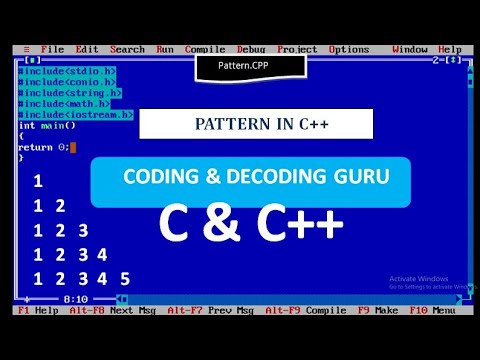 Pattern in C++ programming language | computer science students 🖥️ | learn c and c++ tutorial