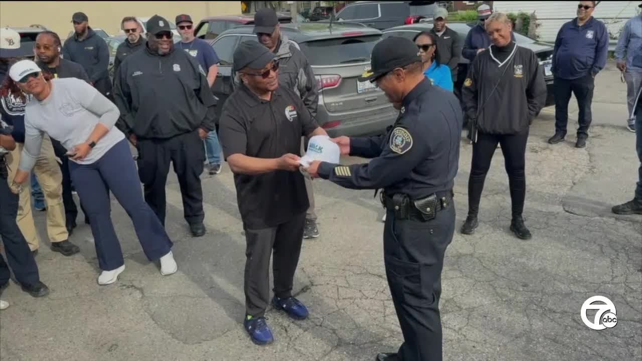 Detroit Police Chief Bettison continues Walk a Mile Wednesday tradition with community