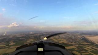Local sunset flight EDLN aircraft Tecnam P2002 time-lapse Garmin VIRB Elite