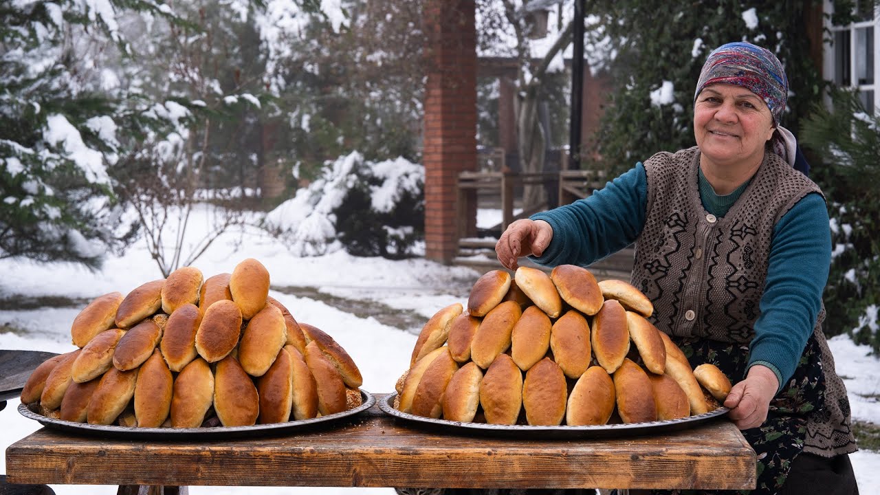 🌿 Serene Village Day with Freshly Baked Vegetable Pies