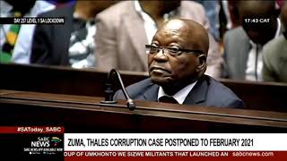 Zuma and Thales case postponed to 23rd February