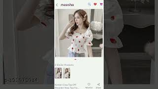 affordable pretty tops from meesho |soft girl version 🐇 #kpop #meesho #meeshohaul #trending #fashion screenshot 1