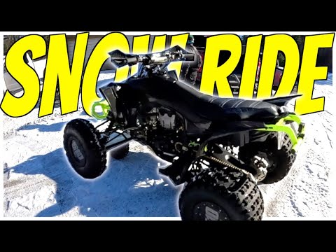 First Snow Ride of the Year on my Yamaha YFZ450r