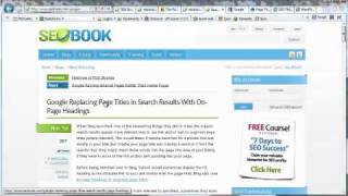 SEO Page Titles & On Page Headings for Google