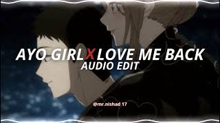 ayo girl x love me back - jason derulo & trinidad cardona [edit audio] Resimi