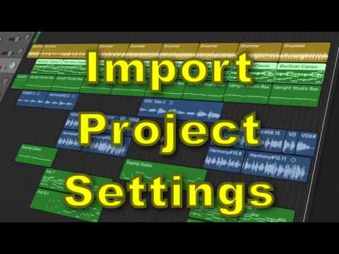 Import Project Settings | Logic Pro X