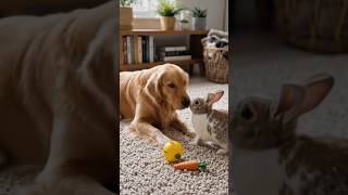 Dog &amp; Rabbit Best Friends 🐶🐰 | Cutest Playtime Ever! #shorts #dog #rabbit