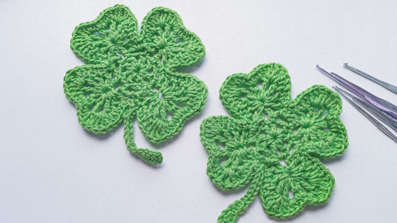 TREVO 4 FOLHAS EM CROCHÊ #trevodecroche