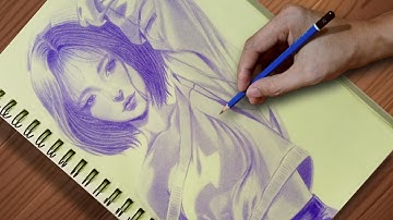 How to draw a girl easy step by step | simple shading technique 