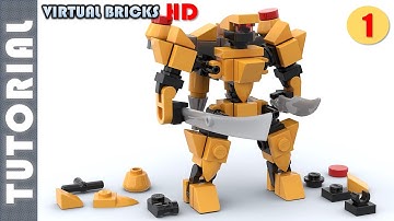 Tutorial lego mech moc HD #1 como construir lego robot videos lego instructions hardsuit mecha ninja