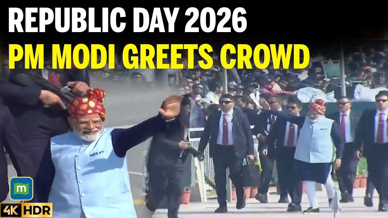 Republic Day 2026: PM Modi Walks Down Kartavya Path To Greet Cheering Crowd