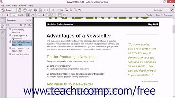 Modifying and Organizing Bookmarks - Adobe Acrobat XI Training Tutorial Course