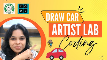 Drawing in Artist Lab | Draw a Car | Drawing using basic commands | Free Coding lessons