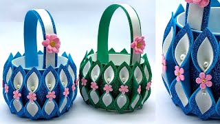 Beautiful Paper Basket- DIY Foam Paper Basket - Foam Sheet Craft - Home Decor