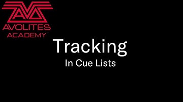 Tracking In Cue lists