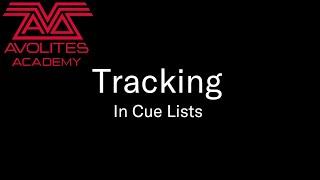 Tracking In Cue lists