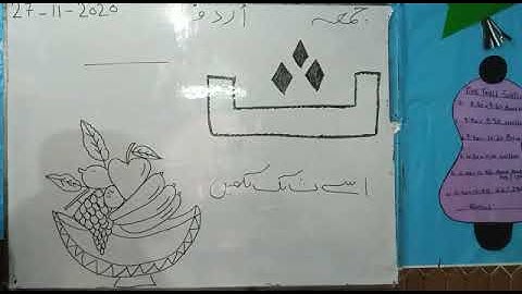 Class Nursery Subject: Urdu Lecture 1