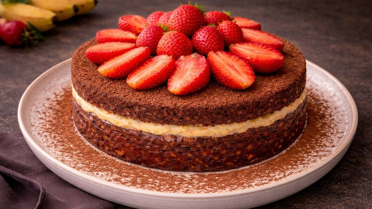 Only Banana & Eggs! 🍓 The Easiest Homemade Cake