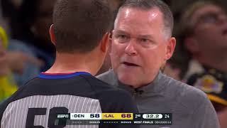 Denver Michael Malone Curses The Ish Out Of A Ref And Gets a Tech! |GAME 4 Western Conference Finals