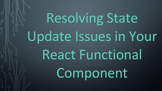 Celebrity Resolving State Update Issues in Your React Functional Component Profile