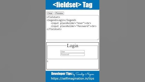 HTML Fieldset Tag | Html Fieldset & Legent Tag Example in Hindi By Sandip Nigam