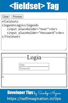 HTML Fieldset Tag | Html Fieldset & Legent Tag Example in Hindi By ...